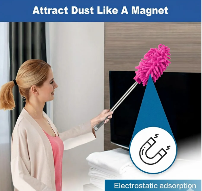 Feather Duster - Multipurpose Microfiber Fan Cleaning Duster for Quick and Easy Cleaning